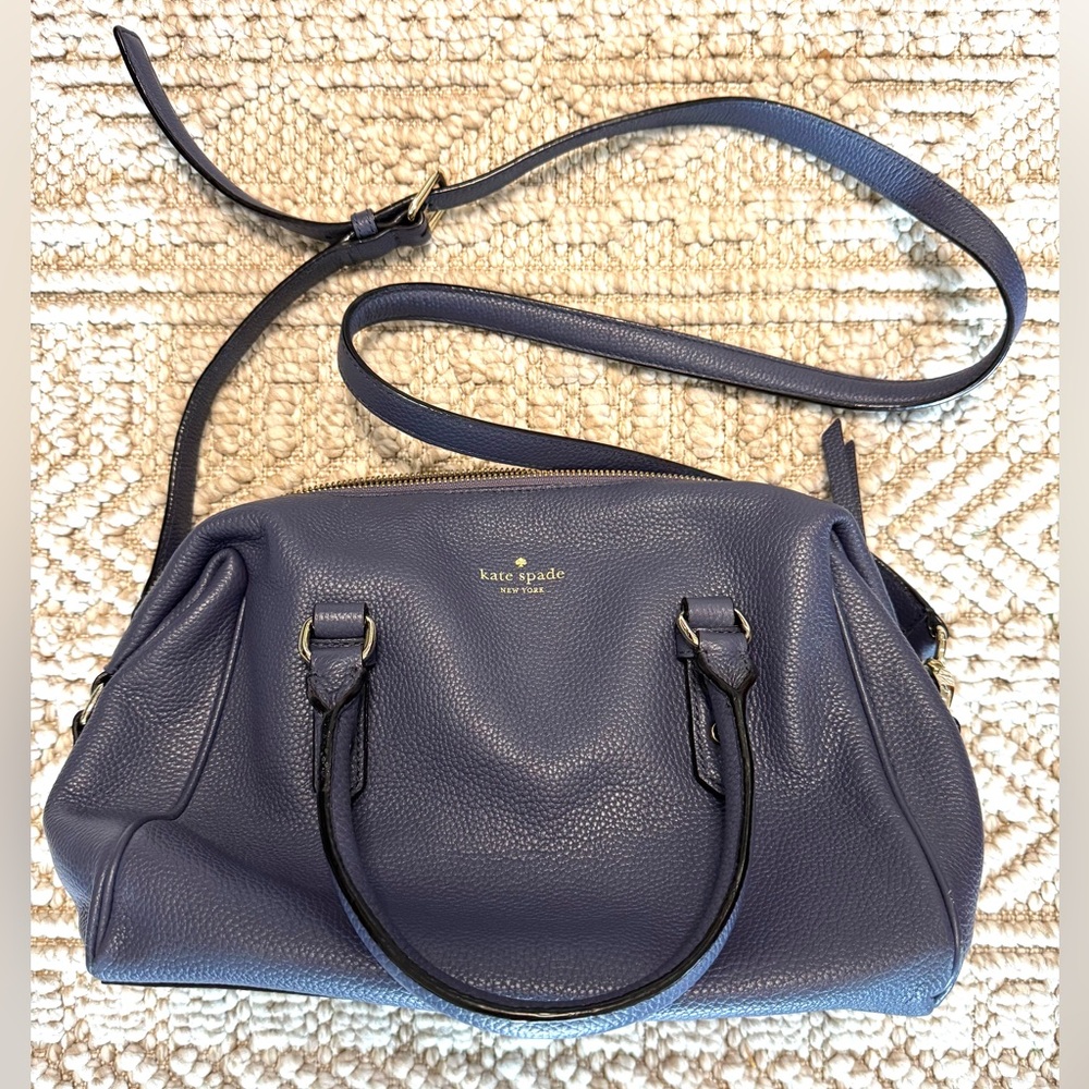 Kate Spade Azure Blue Leather Satchel NWOT